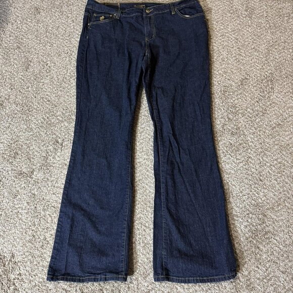 Rocawear Jeans Womens 20 Dark Wash Bootcut Stretch Embroidered Pockets Denim - Picture 1 of 11